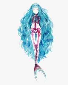 Mine My Edit Mermaid Transparent - Skeleton Mermaid Anime, HD Png Download, Free Download