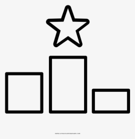Podium Coloring Page - Line Art, HD Png Download, Free Download