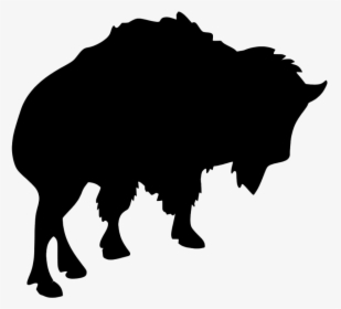 Bison Silhouette Png Transparent Image - Silhouette Buffalo Clip Art, Png Download, Free Download