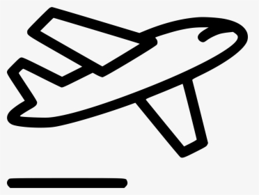 Take Off Plane - 飛機 卡通 黑白, HD Png Download, Free Download