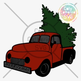 Merry Christmas Pickup Truck Tree Svg Cut File - Illustration, HD Png Download, Free Download