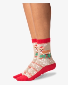 Women"s Feliz Naughty Dog Socks In Hemp Heather Front"  - Sock, HD Png Download, Free Download