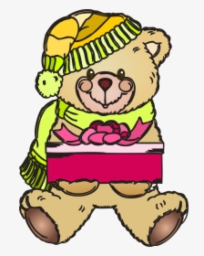 This Free Icons Png Design Of Holiday Bear , Png Download - Black And White Clip Christmas, Transparent Png, Free Download