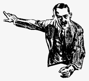 Man Pointing And Pounding - Illustration, HD Png Download, Free Download