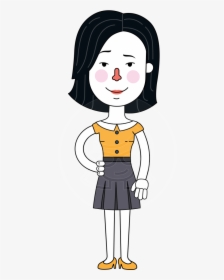 Minimalist Businesswoman Vector Character Design - Cartoon, HD Png Download, Free Download