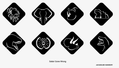 Pictograms Created For Normal Safari Animals And Reimagined - Lean Green Belt A3, HD Png Download, Free Download