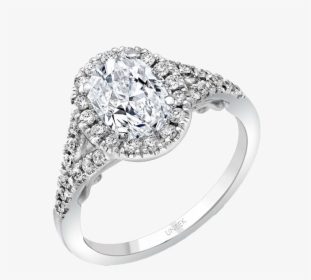 Uneek “cancelli” Oval Diamond Halo Engagement Ring - Sylvie Ring, HD Png Download, Free Download