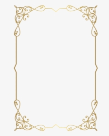 Golden Border Png File - Transparent Background Gold Border Png, Png Download, Free Download