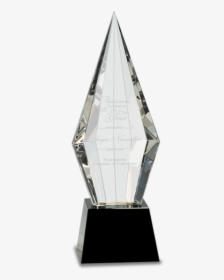 Crystal Faceted Obelisk On A Black Crystal Base - Cry033l, HD Png Download, Free Download