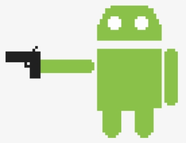 Android Logo With A Gun, HD Png Download, Free Download