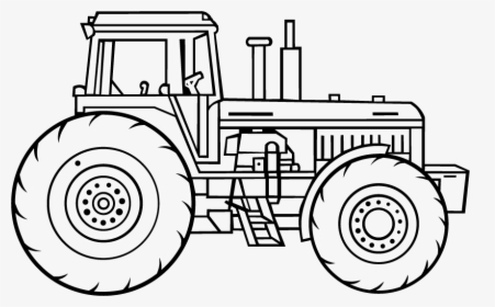 Drawing Of A Tractor, HD Png Download, Free Download