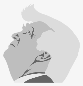 Cartoon Trump Head Black And White Transparent, HD Png Download, Free Download