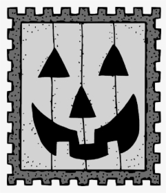 Halloween, Post, Stamp, Pumpkin, Postal - Halloween Postage Stamp Clipart, HD Png Download, Free Download