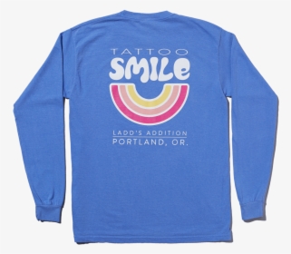 Rainbow Blue Long Sleeve Tee Back 8267 Site, HD Png Download, Free Download