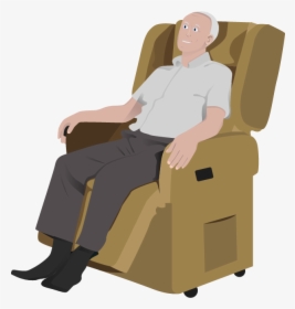 Transparent Person Lying Down Png - Man Reclining In Chair Cartoon, Png Download, Free Download