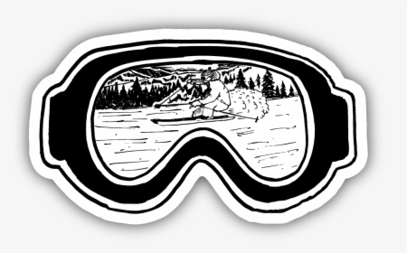 Ski Goggles Sticker - Ski Goggle Sticker, HD Png Download, Free Download