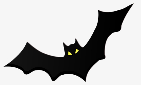 Bat Silhouette With Yellow Eyes Vector Clip Art - Transparent Background Bats Clipart, HD Png Download, Free Download