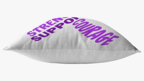 Purple Awareness Ribbon With Words Pillow - Plush, HD Png Download, Free Download