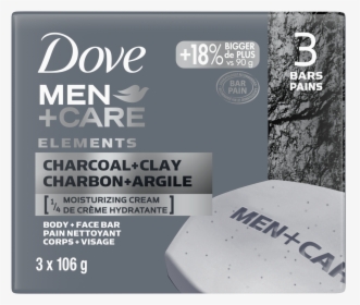 Men Care Charcoal Clay Body And Face Bar 3x106g - Dove Men Care, HD Png Download, Free Download