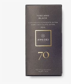 Amedei Toscano Black 70% Dark Chocolate Bar - Cosmetics, HD Png Download, Free Download