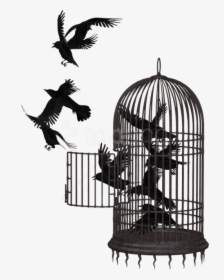 Free Png Download Cage Bird Crow Clipart Png Photo - Bird In A Cage Png, Transparent Png, Free Download