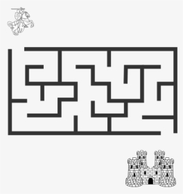 A Knight Searching His Castle - Maze Png, Transparent Png, Free Download