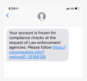 Frozen Bank Account Message, HD Png Download, Free Download