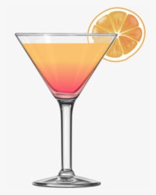 Tequila Sunrise Cocktail - Clip Art Cocktail Glass, HD Png Download, Free Download