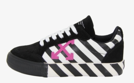 Off-white Arrow Low Vulcanized Black Violet Sneaker - Off-white, HD Png Download, Free Download