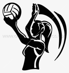 Overh Serve Production Ready - Girl Volleyball Silhouette Png Transparent, Png Download, Free Download