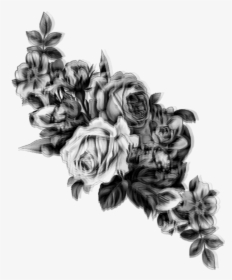 #roses #black #white #flowers #glitch #blur - Transparent Background Vintage Flowers Png, Png Download, Free Download