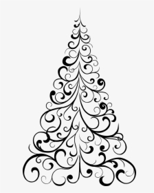 Clipart Ornamental Tree - Christmas Tree Drawings Ideas, HD Png Download, Free Download