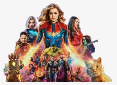 #theavengers #theavengersthefallen #osvingadores #osvingadoresultimato - Avengers Endgame Captain Marvel All, HD Png Download, Free Download