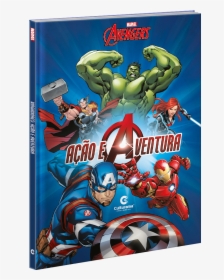 Acao E Aventura Marvel Vingadores Livro, HD Png Download, Free Download