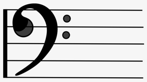 Bass Clef Vector Image - Bass Clef With Stave Transparent, HD Png Download, Free Download