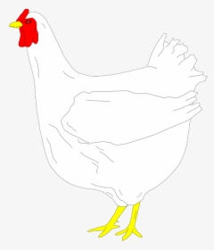 Digital, Simple, Drawing, Farm, Bird, Chicken, Animal - Digital Chicken, HD Png Download, Free Download