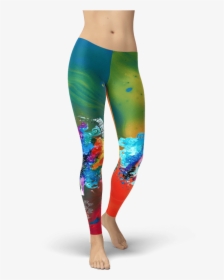 Watercolor Leo Zodiac Leggings Gym Fitness Sports Wear - Leggings, HD Png Download, Free Download