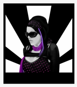 Vector Illustration Of Modern Style Woman With Rays - Mask, HD Png Download, Free Download