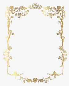 #monograma #flowers #gold #golden #ouro #dourado @lucianoballack - Gold Floral Border Png, Transparent Png, Free Download