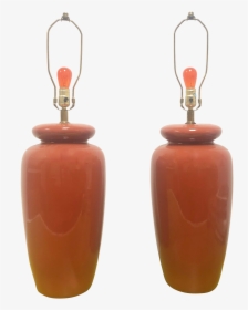 1980s Modernist Oversized Crimson Sienna Table Lamps - Earrings, HD Png Download, Free Download