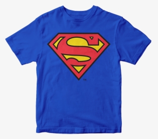 Playera Superman Logo Kids"  Class="lazyload Blur-up"  - Blue T Shirt Superman, HD Png Download, Free Download