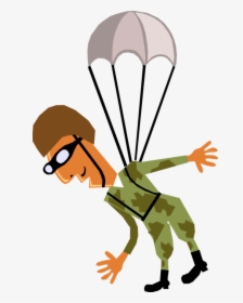 Vector Illustration Of Military Armed Forces Paratrooper, HD Png Download, Free Download