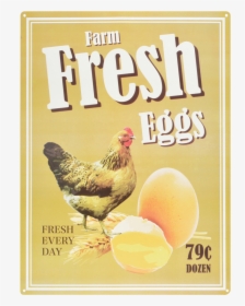Ad Sign Fresh Eggs - Esschert Design Ng31 Garden Decor Metal Sign, HD Png Download, Free Download