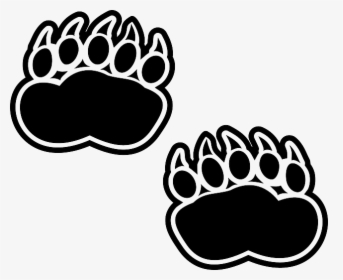 Black, Silhouette, Footprints, Bear, Claws, Paws, Paw - Bear Footprints, HD Png Download, Free Download