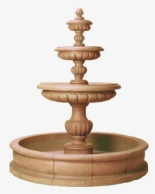 Parigi Pond Outdoor Cast Stone Garden Fountain Fountain - Mexican Cantera Fountains, HD Png Download, Free Download