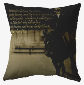 A Little Girl Fell In Love With The Horse Girl With - Cushion, HD Png Download, Free Download