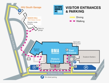 2015 Bma Parking Guide - Baltimore Museum Of Art Map Sculpture Garden, HD Png Download, Free Download