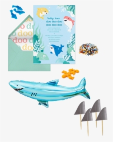 Baby Shark Birthday Party Invitation And Supplies - サメ バルーン, HD Png Download, Free Download