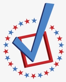 Vote Check Mark Png - Red Stars In A Circle, Transparent Png, Free Download