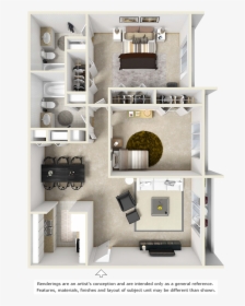 0 For The The Iris W/ Washer/dryer Floor Plan - Pinetree Gardens Apartments, HD Png Download, Free Download